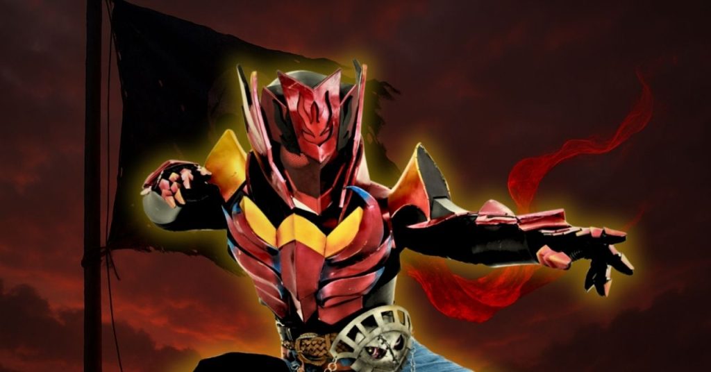 キャプテン・ソルのキャラクタービジュアル。赤い霊界の炎の鎧を特徴とした姿