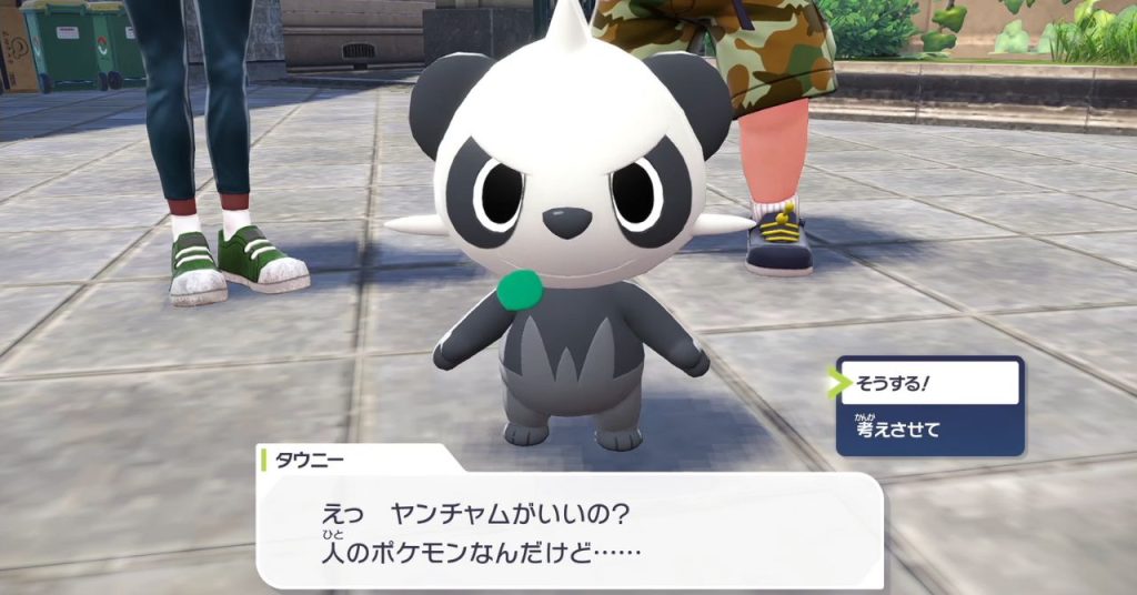 ソルがまさかのヤンチャムを相棒に選ぼうとする珍場面。