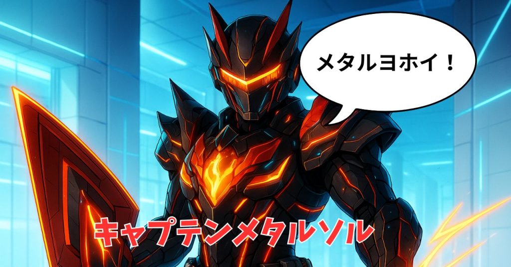 メタルヒーロー風アーマーを纏ったキャプテンソル